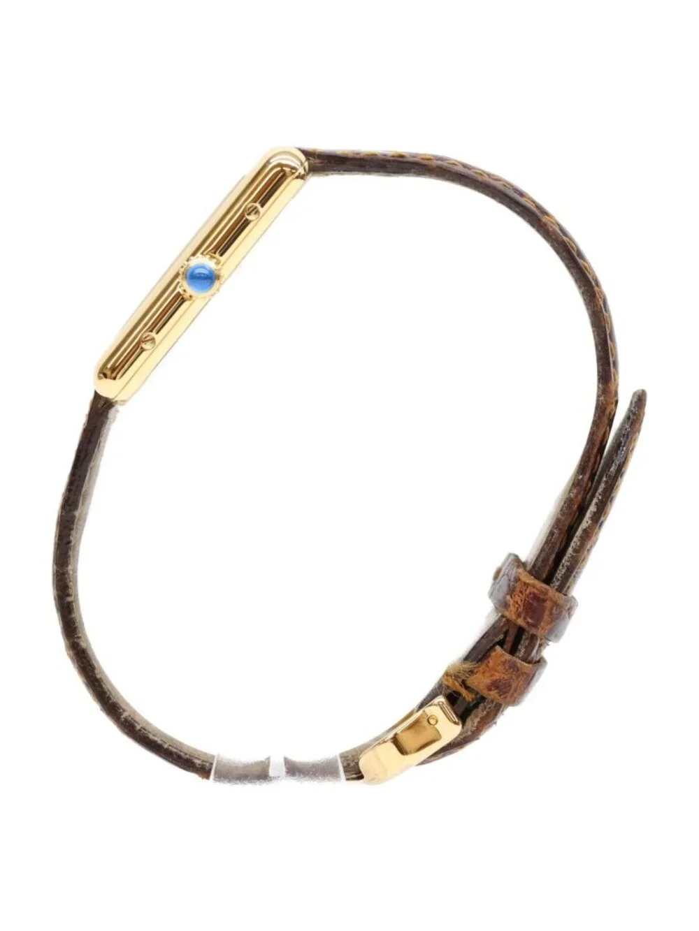 Cartier Must Tank Vermeil LM Ivory Roman Dial Leather